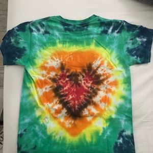 Tie dye heart shirt